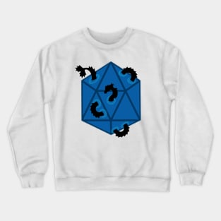 Roleplaying game sea serpent emerges from dice Crewneck Sweatshirt